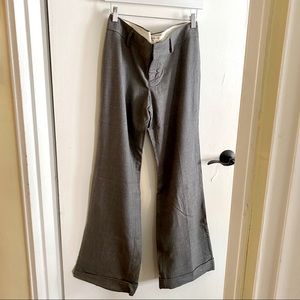 Heather Grey Wide Leg Wool Pants